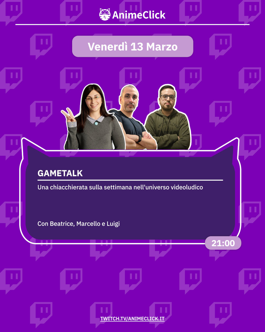 AnimeClick su Twitch: programma dal 9 al 15 marzo